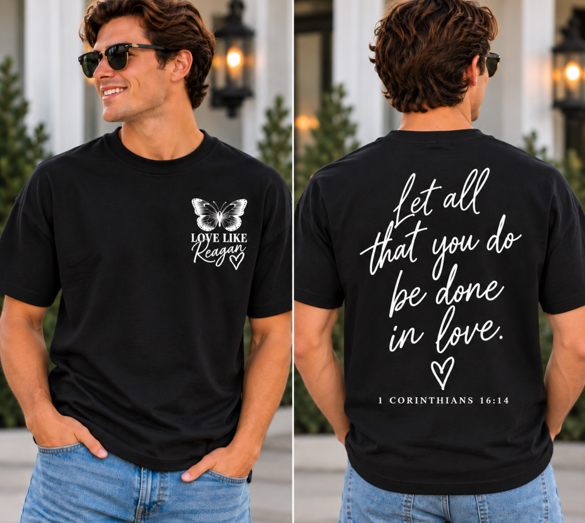 Love Like Reagan T-shirt- Black Comfort Colors