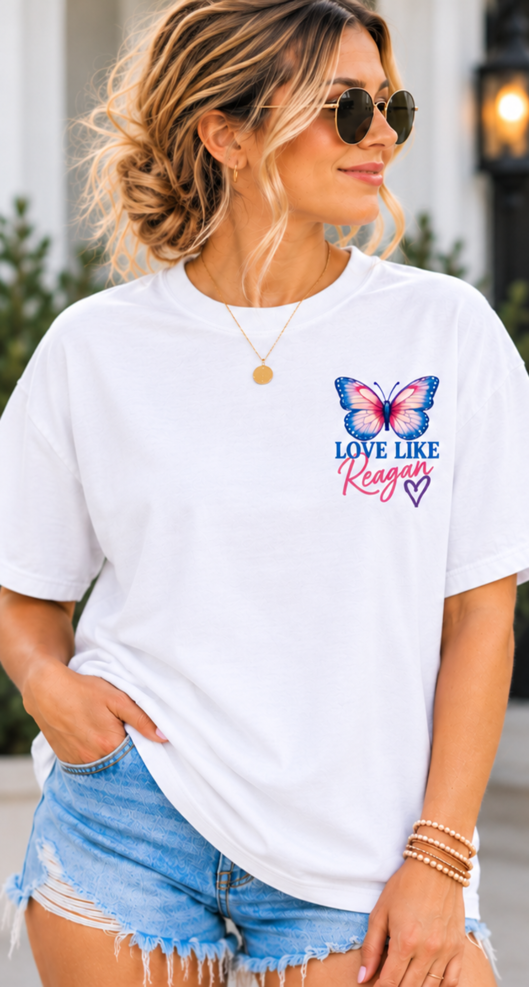 Love Like Reagan T-shirt- White Comfort Colors