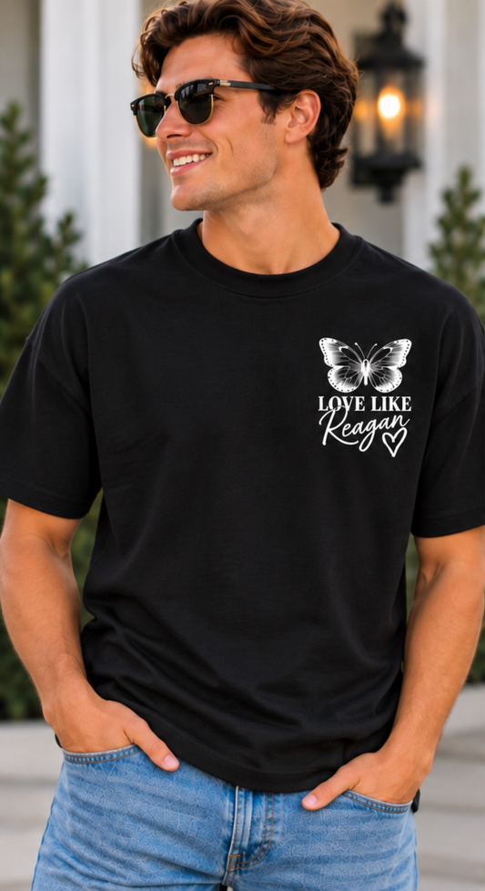 Love Like Reagan T-shirt- Black Comfort Colors