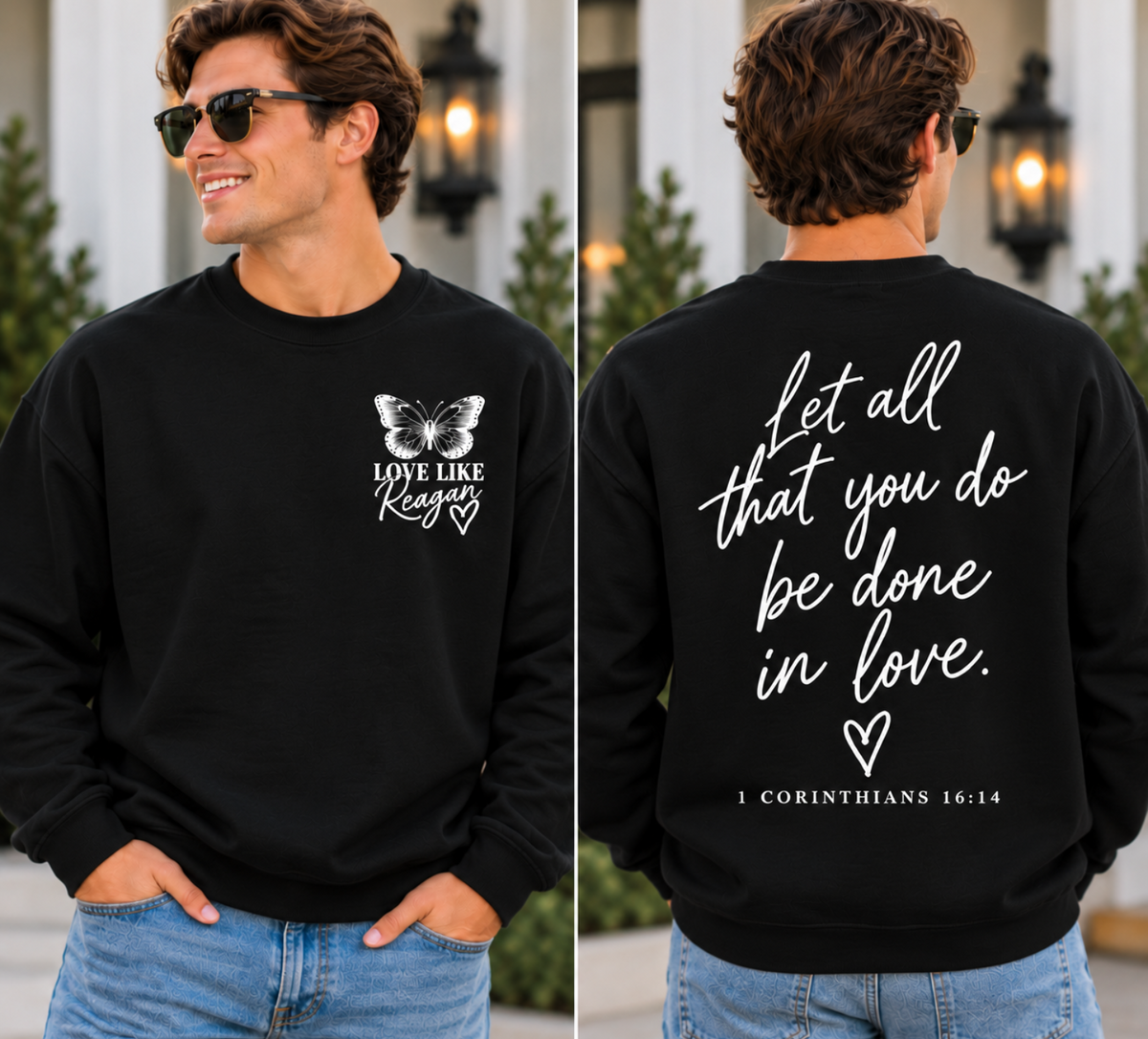 Love Like Reagan Sweatshirt- Black