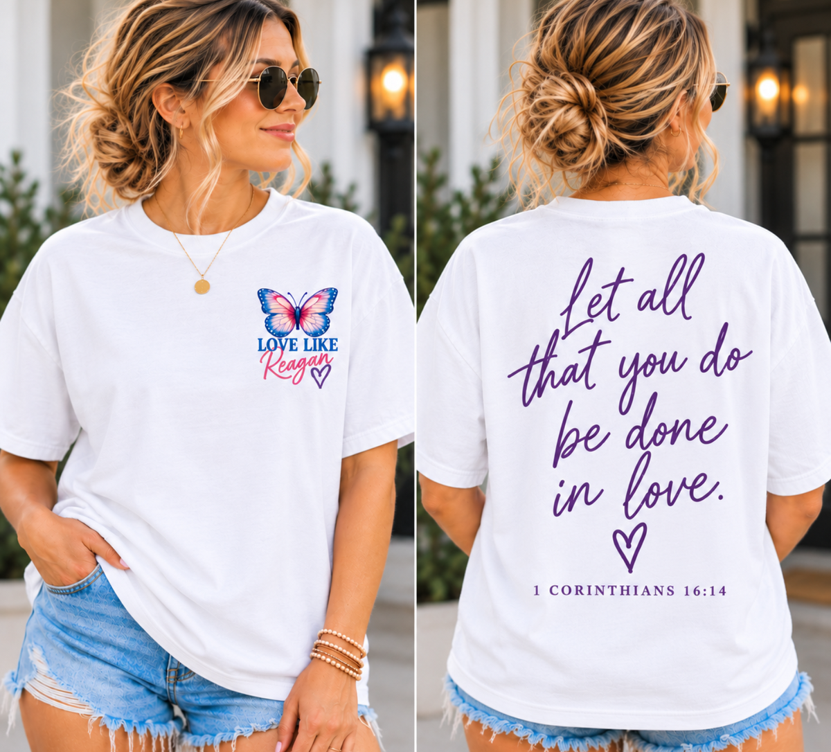Love Like Reagan T-shirt- White Comfort Colors