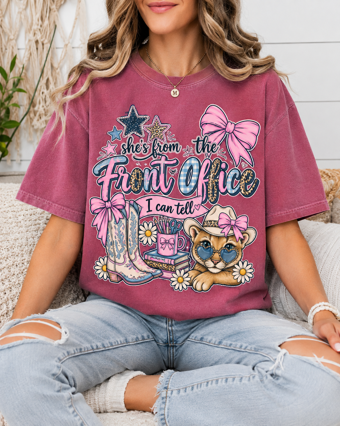She's from the front office I can tell- T-shirt (Customizable Options) (Copy)