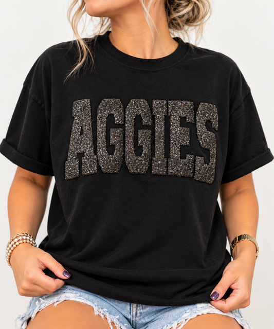 Aggie Puff Print Comfort Colors T-Shirt (Customizable)