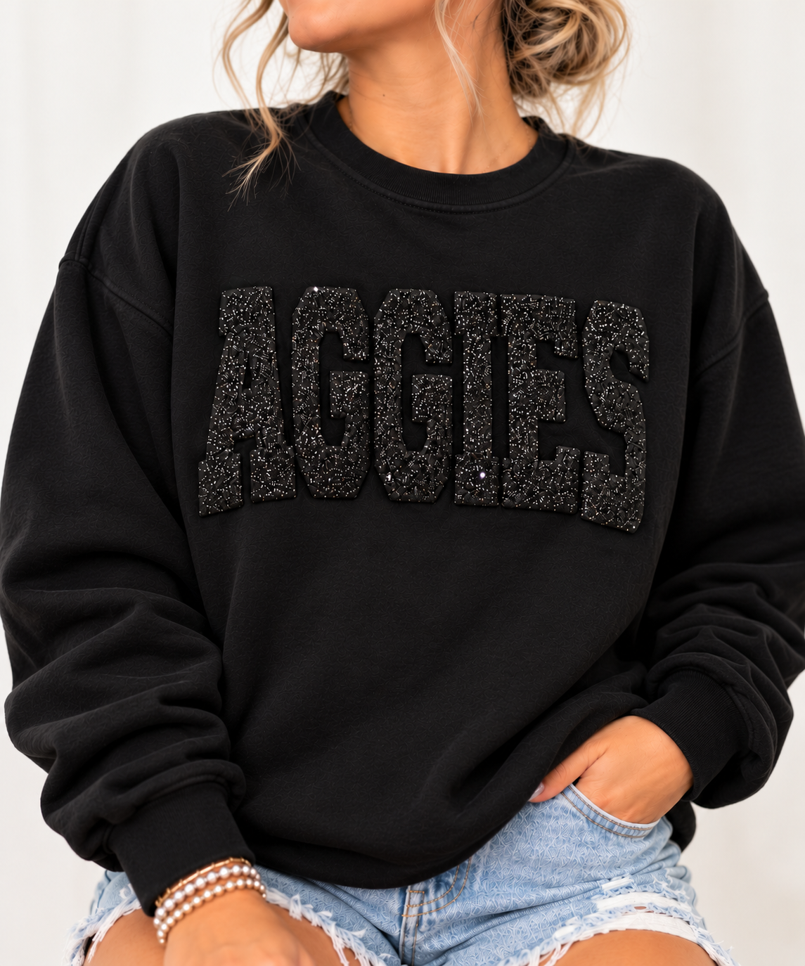 Aggie Puff Print Sweatshirt (CUSTOMIZABLE)
