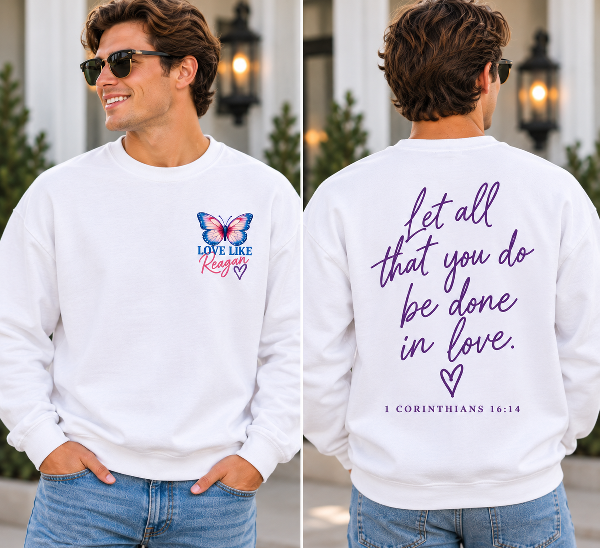 Love Like Reagan Sweatshirt- White