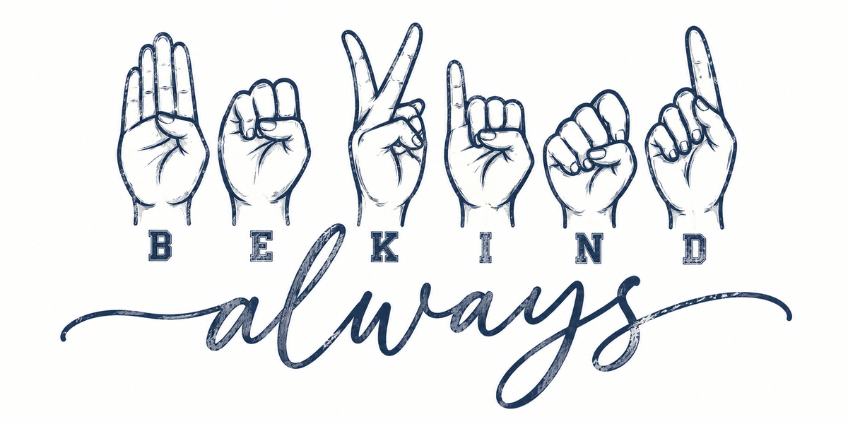 Be Kind Always Sign Language Comfort Colors Shirt