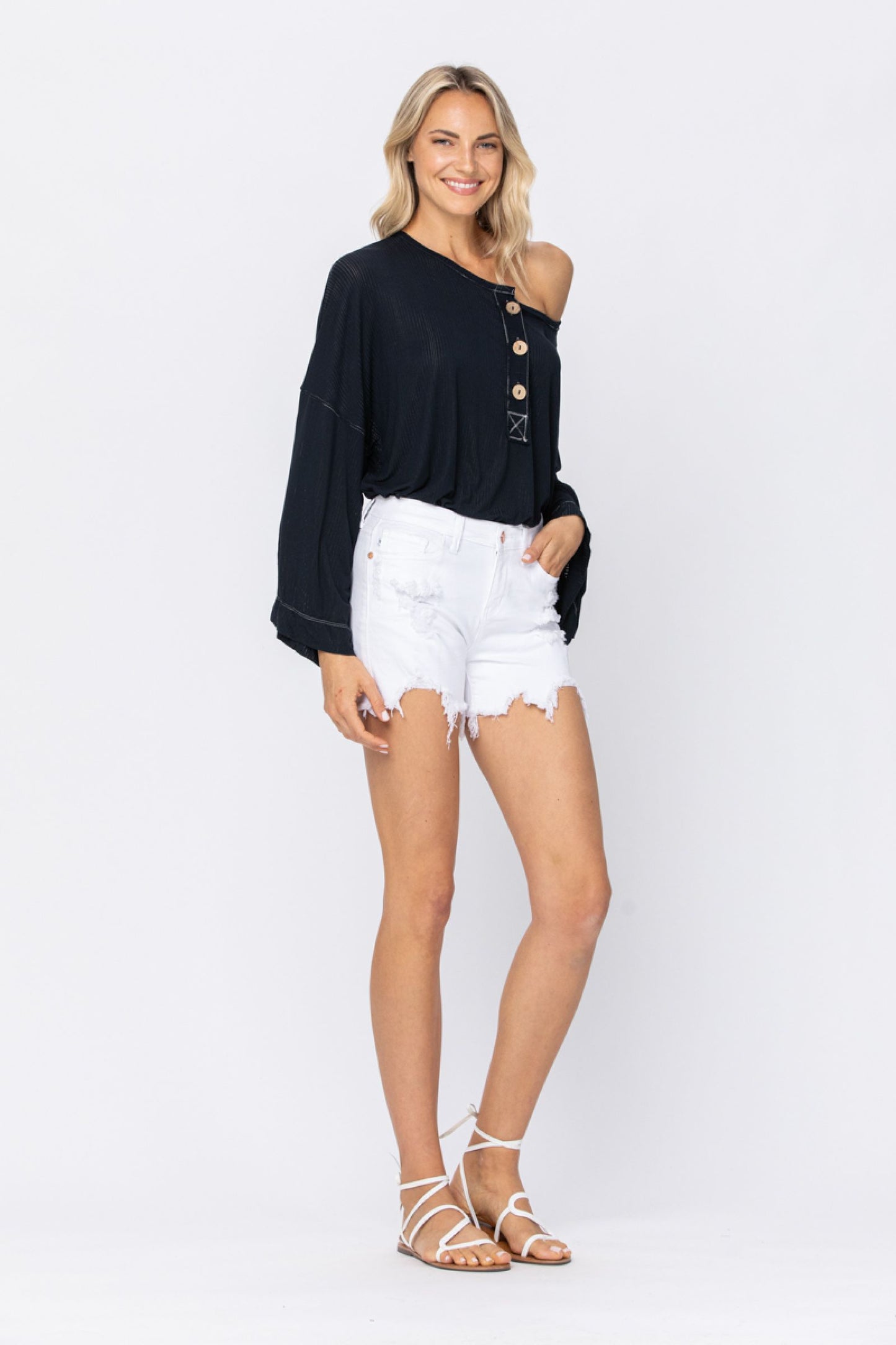 Summer Dreams White Denim Shorts