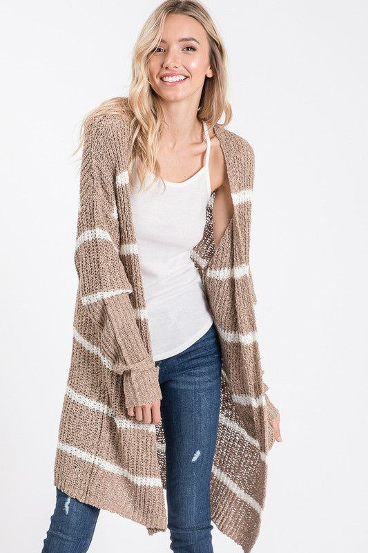 You Mocha Me Crazy Long Cardigan