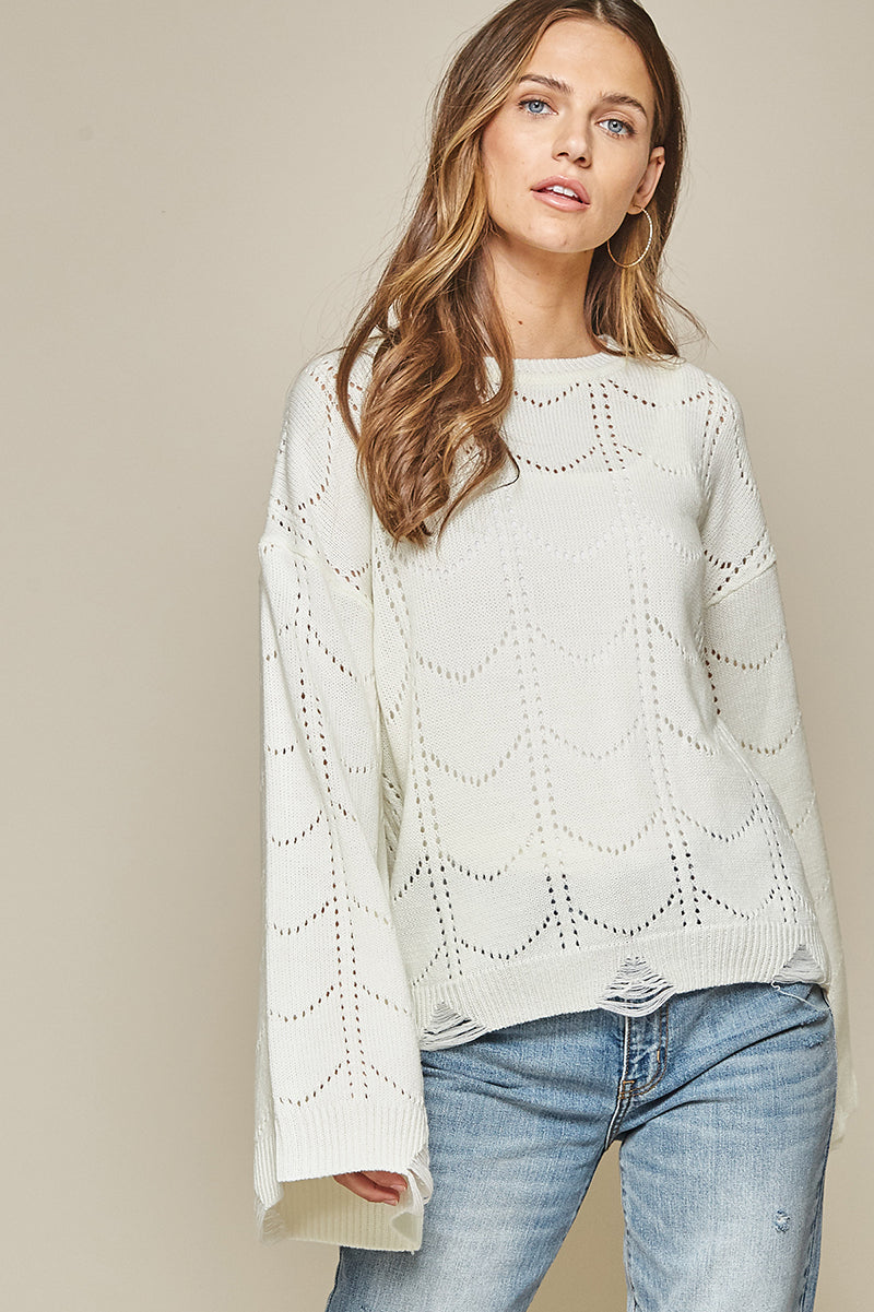 Falling for You Ivory Sweater