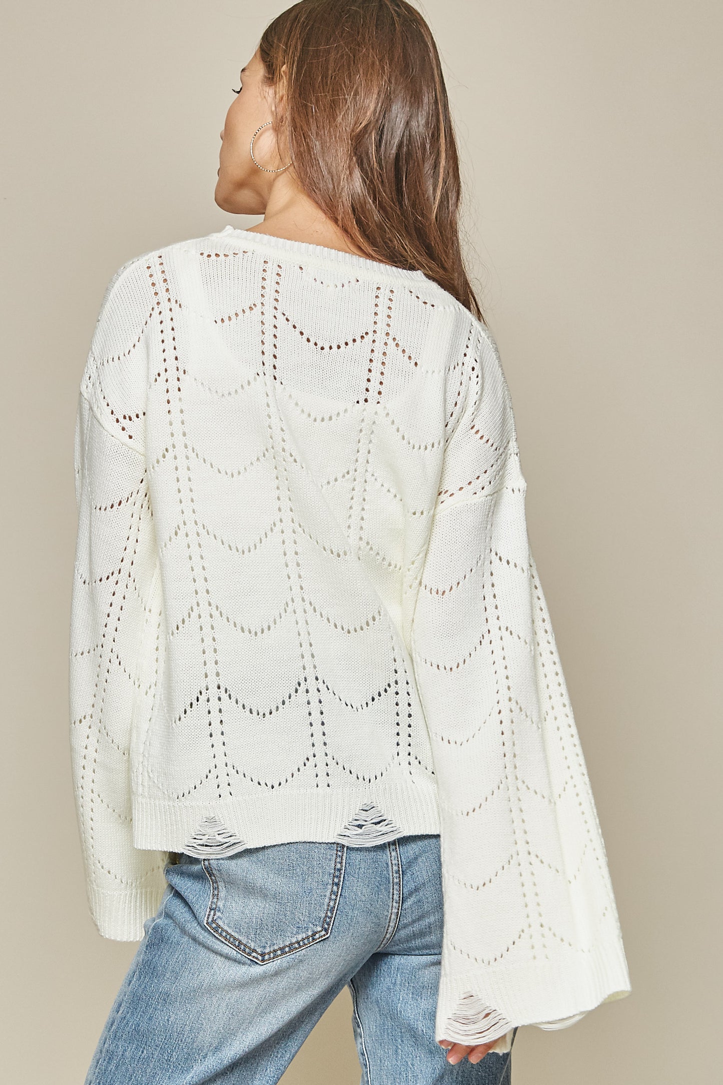 Falling for You Ivory Sweater