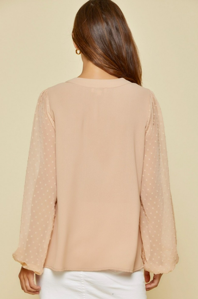 Midnight Beauty Blouse in Beige