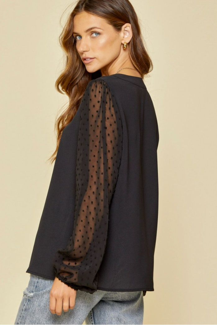 Midnight Beauty Blouse in Black