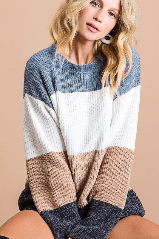 All Eyes on You Sweater in Vintage Denim